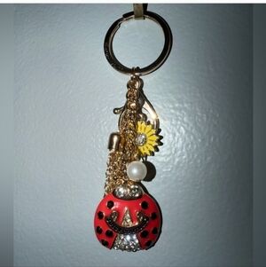 Juicy Couture Red and Gold Ladybug Bag Charm NWOT